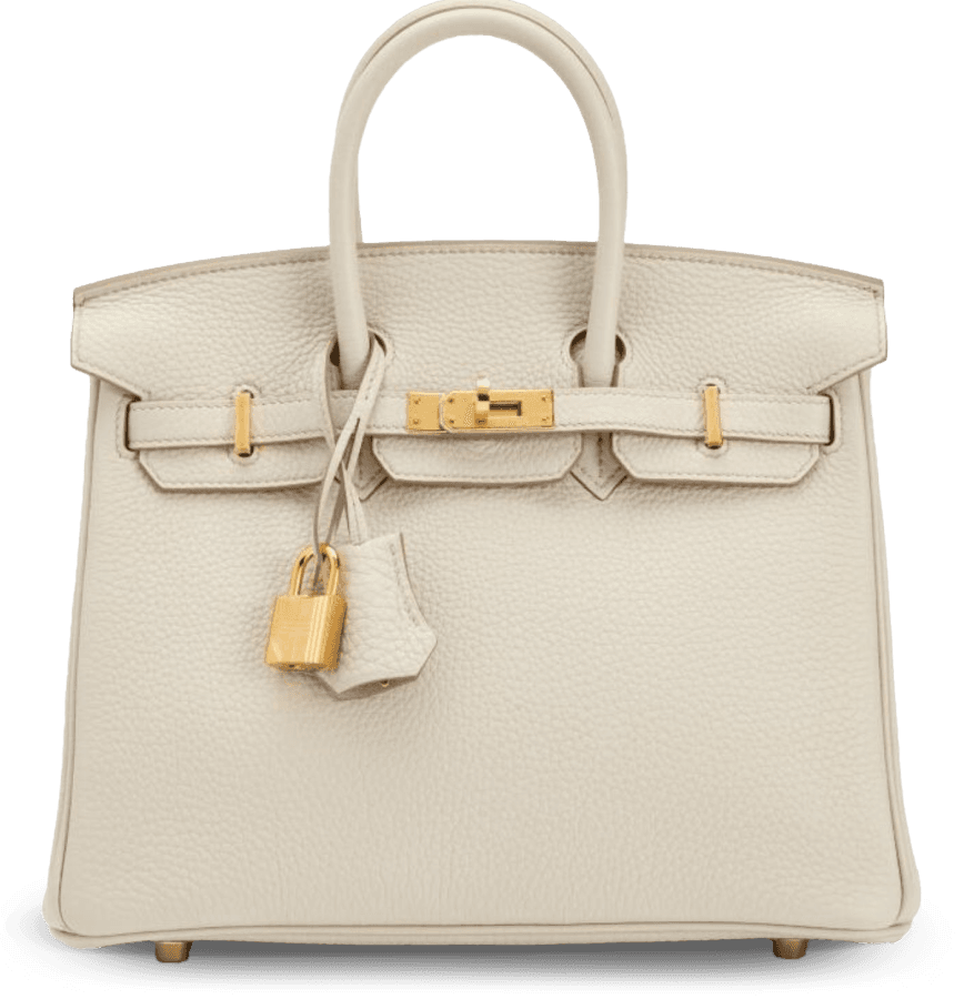 Hermès Birkin bag — cream leather on neutral background